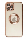 Newface iPhone 12 Pro Kılıf Slot Silikon - Rose Gold