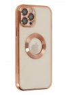 Newface iPhone 12 Pro Kılıf Slot Silikon - Rose Gold