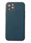 Newface iPhone 12 Pro Max Kılıf Coco Deri Silikon Kapak - Mavi
