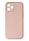 Newface iPhone 12 Pro Max Kılıf Coco Deri Silikon Kapak - Pembe