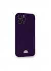 Newface iPhone 12 Pro Max Kılıf Kelvin Kartvizitli Silikon - Derin Mor