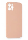 Newface iPhone 12 Pro Max Kılıf Nano içi Kadife Silikon - Pudra