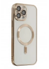 Newface iPhone 13 Pro Kılıf Kross Magneticsafe Kapak - Gold