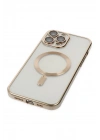 Newface iPhone 13 Pro Kılıf Kross Magneticsafe Kapak - Gold