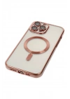 Newface iPhone 13 Pro Kılıf Kross Magneticsafe Kapak - Rose