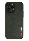 Newface iPhone 13 Pro Kılıf Loop Deri Silikon - Yeşil