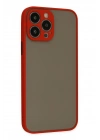 Newface iPhone 13 Pro Kılıf Montreal Silikon Kapak - Kırmızı
