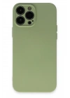 Newface iPhone 13 Pro Kılıf Nano içi Kadife Silikon - Yeşil