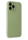 Newface iPhone 13 Pro Kılıf Nano içi Kadife Silikon - Yeşil