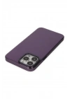 Newface iPhone 13 Pro Max Kılıf Anka PC Sert Metal Kapak - Mor
