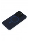 Newface iPhone 15 Pro Kılıf Lodos Magneticsafe Mat Kapak - Mavi