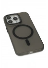 Newface iPhone 15 Pro Kılıf Lodos Magneticsafe Mat Kapak - Siyah