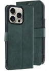 Newface iPhone 15 Pro Max Kılıf Trend S Plus Kapaklı Kılıf - Koyu Yeşil