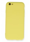 Newface iPhone 6 Kılıf Nano içi Kadife Silikon - Sarı