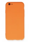 Newface iPhone 6 Kılıf Nano içi Kadife Silikon - Turuncu