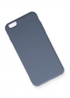 Newface iPhone 6 Plus Kılıf Nano içi Kadife Silikon - Gri