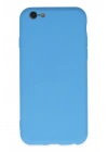 Newface iPhone 6 Plus Kılıf Nano içi Kadife Silikon - Mavi