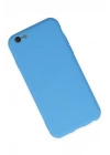 Newface iPhone 6 Plus Kılıf Nano içi Kadife Silikon - Mavi