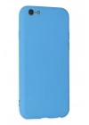 Newface iPhone 6 Plus Kılıf Nano içi Kadife Silikon - Mavi