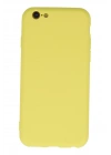 Newface iPhone 6 Plus Kılıf Nano içi Kadife Silikon - Sarı