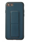 Newface iPhone 7 Kılıf Coco Deri Standlı Kapak - Mavi
