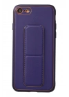 Newface iPhone 7 Kılıf Coco Deri Standlı Kapak - Mor