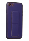 Newface iPhone 7 Kılıf Coco Deri Standlı Kapak - Mor