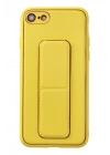 Newface iPhone 7 Kılıf Coco Deri Standlı Kapak - Sarı