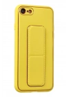 Newface iPhone 7 Kılıf Coco Deri Standlı Kapak - Sarı