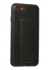 Newface iPhone 7 Kılıf Coco Deri Standlı Kapak - Siyah