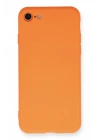 Newface iPhone 7 Kılıf Nano içi Kadife Silikon - Turuncu