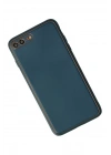 Newface iPhone 7 Plus Kılıf Coco Deri Silikon Kapak - Mavi
