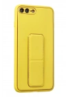 Newface iPhone 7 Plus Kılıf Coco Deri Standlı Kapak - Sarı