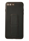Newface iPhone 7 Plus Kılıf Coco Deri Standlı Kapak - Siyah