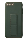 Newface iPhone 7 Plus Kılıf Coco Deri Standlı Kapak - Yeşil