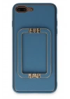 Newface iPhone 7 Plus Kılıf Coco Elit Kapak - Mavi
