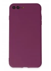 Newface iPhone 7 Plus Kılıf First Silikon - Mürdüm