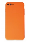 Newface iPhone 7 Plus Kılıf First Silikon - Turuncu