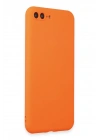 Newface iPhone 7 Plus Kılıf First Silikon - Turuncu