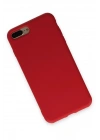 Newface iPhone 7 Plus Kılıf Nano içi Kadife Silikon - Kırmızı