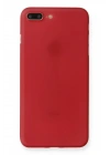 Newface iPhone 7 Plus Kılıf PP Ultra İnce Kapak - Kırmızı
