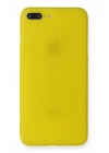 Newface iPhone 7 Plus Kılıf PP Ultra İnce Kapak - Sarı