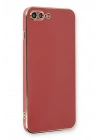 Newface iPhone 7 Plus Kılıf Volet Silikon - Kırmızı