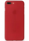 Newface iPhone 8 Plus Kılıf PP Ultra İnce Kapak - Kırmızı
