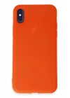 Newface iPhone X Kılıf First Silikon - Parlak Turuncu