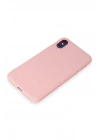 Newface iPhone X Kılıf First Silikon - Pudra
