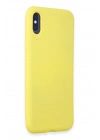 Newface iPhone X Kılıf First Silikon - Sarı