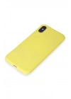 Newface iPhone X Kılıf First Silikon - Sarı