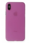 Newface iPhone X Kılıf PP Ultra İnce Kapak - Pembe