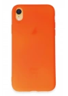 Newface iPhone XR Kılıf First Silikon - Parlak Turuncu